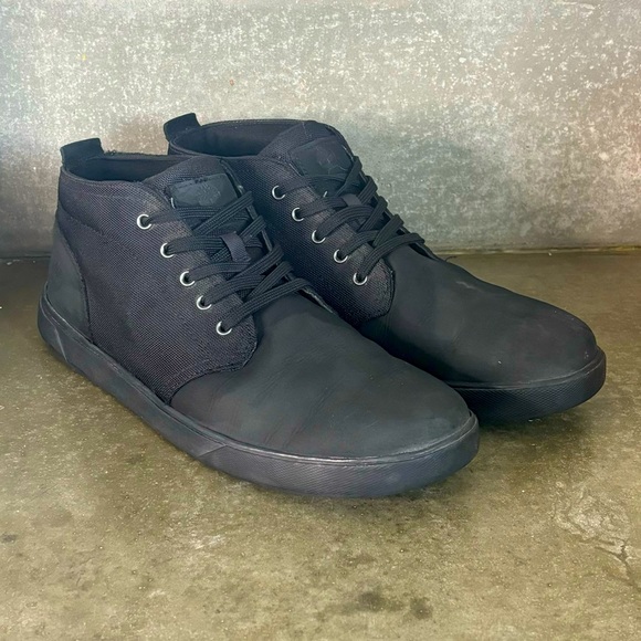 Black Timerlands Soft Suede And Fabric Men’s Shoe Size 11 Business / Casual - Picture 2 of 13